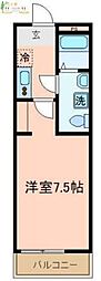 グランヒルズ岸谷 1Kの間取図画像
