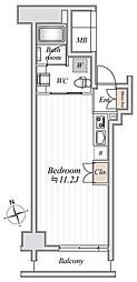 Ti-KAWASAKI ワンルームの間取図画像