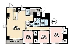 エスキーナ 3LDKの間取図画像