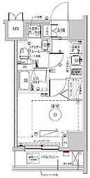 LUMEED横濱南 1Kの間取図画像