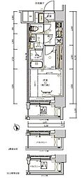 メインステージ川崎新川通 1Kの間取図画像