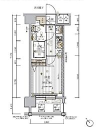 メインステージ東神奈川 1Kの間取図画像