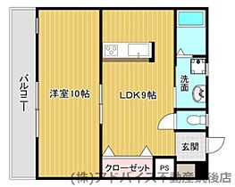 福岡県久留米市三潴町西牟田4437-5（賃貸アパート1LDK・2階・41.10㎡） その2