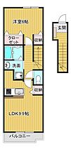 メゾン・プラシードA 203 ｜ 福岡県筑後市大字山ノ井541-1（賃貸アパート1LDK・2階・42.80㎡） その2