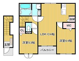 福岡県八女郡広川町大字広川97-1（賃貸アパート2LDK・2階・59.16㎡） その1