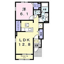 アルヴィータ 101 ｜ 長野県長野市大字高田115-1（賃貸アパート1LDK・1階・50.09㎡） その2