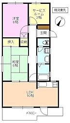 ホワイトハイツ西館 1階3DKの間取り