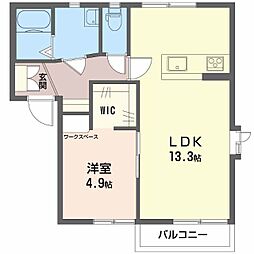 クレセント4 1LDKの間取図画像