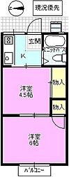 第二丸勝コーポ 2Kの間取図画像