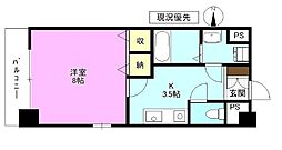 アーバンタワー長野 1Kの間取図画像