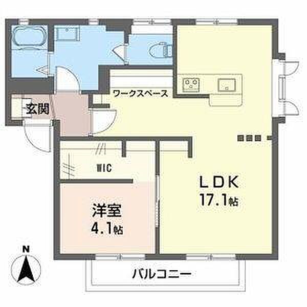 プラフォレメゾン ｜長野県長野市平林 1丁目(賃貸アパート1LDK・1階・50.60㎡)の写真 その2