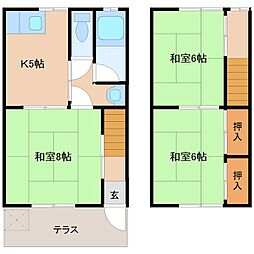 やまなみ荘 1階3Kの間取り