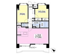 パルデンスエコノ7 2LDKの間取図画像