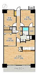 東急ドエルアルス御屋敷通 3LDKの間取図画像