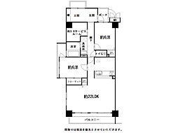 アーネスト晴美台 2SLDKの間取図画像