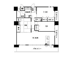 パークベルズ桟橋通 3LDKの間取図画像
