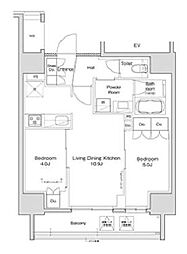 JR常磐線 三河島駅 徒歩4分の賃貸マンション 14階2LDKの間取り