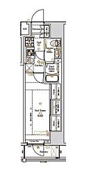 JR山手線 上野駅 徒歩3分の賃貸マンション 13階1Kの間取り