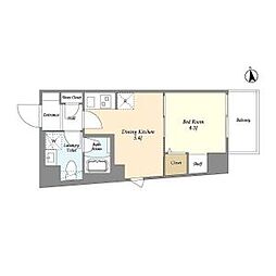 つくばエクスプレス 浅草駅 徒歩6分の賃貸マンション 6階1DKの間取り