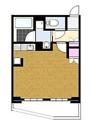 東京メトロ銀座線 末広町駅 徒歩6分の賃貸マンション 6階ワンルームの間取り