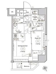 JR山手線 上野駅 徒歩5分の賃貸マンション 3階1DKの間取り