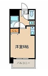 都営大江戸線 蔵前駅 徒歩9分の賃貸マンション 4階ワンルームの間取り