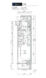 都営浅草線 本所吾妻橋駅 徒歩10分の賃貸マンション 4階1Kの間取り