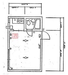 つくばエクスプレス 浅草駅 徒歩5分の賃貸マンション 6階1Kの間取り