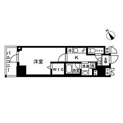 JR常磐線 南千住駅 徒歩7分の賃貸マンション 15階1Kの間取り