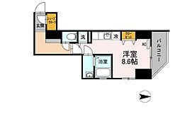 都営大江戸線 新御徒町駅 徒歩4分の賃貸マンション 4階ワンルームの間取り