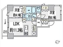 JR山手線 上野駅 徒歩7分の賃貸マンション 2階2LDKの間取り