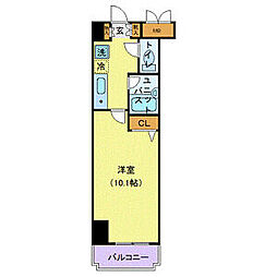 都営新宿線 岩本町駅 徒歩4分の賃貸マンション 7階1Kの間取り