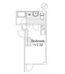東武伊勢崎線 とうきょうスカイツリー駅 徒歩3分の賃貸アパート 2階ワンルームの間取り