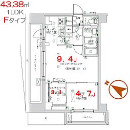 東京メトロ半蔵門線 押上駅 徒歩5分の賃貸マンション 5階1LDKの間取り