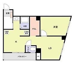 東京メトロ日比谷線 三ノ輪駅 徒歩11分の賃貸マンション 4階1LDKの間取り
