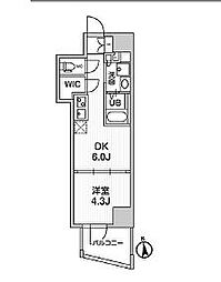 JR総武線 浅草橋駅 徒歩6分の賃貸マンション 2階1DKの間取り