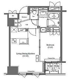 都営新宿線 馬喰横山駅 徒歩2分の賃貸マンション 8階1LDKの間取り