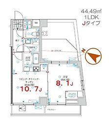 墨田区押上3丁目マンション 1LDKの間取図画像
