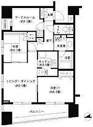 パークキューブ浅草田原町 2SLDKの間取図画像