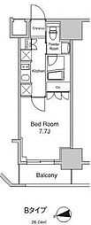 プラウドフラット浅草駒形 1Kの間取図画像