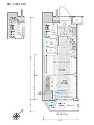 ベルグレード浅草DUE 1DKの間取図画像