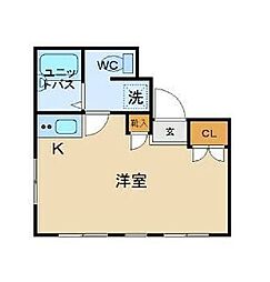 ダイヤモンドレジデンス雷門 ワンルームの間取図画像