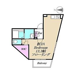 エテルノ亀有 仮) ワンルームの間取図画像