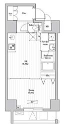 CREATIF押上 1DKの間取図画像