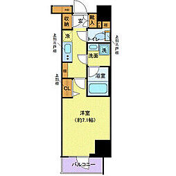 ジェノヴィア秋葉原スカイガーデン 1Kの間取図画像