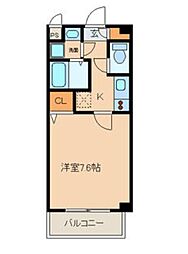 名古屋市営鶴舞線 荒畑駅 徒歩10分の賃貸マンション 4階1Kの間取り