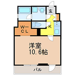名古屋市営桜通線 桜山駅 徒歩19分の賃貸マンション 9階1Kの間取り