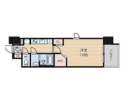 パルティール笠寺 1Kの間取図画像