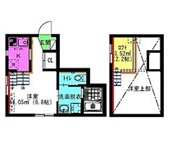 BlancdeBlancs ワンルームの間取図画像