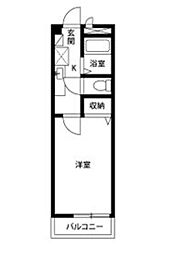 アンプルールリーブルK 1Kの間取図画像
